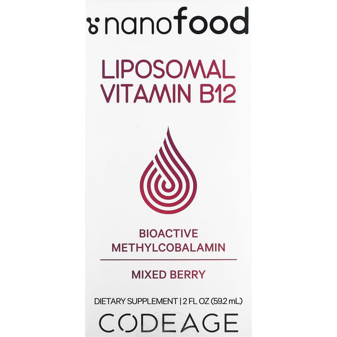 Codeage, Vitamine B12 Liposomale, Saveur Baies Mixtes, 2 fl oz (59,2 ml)