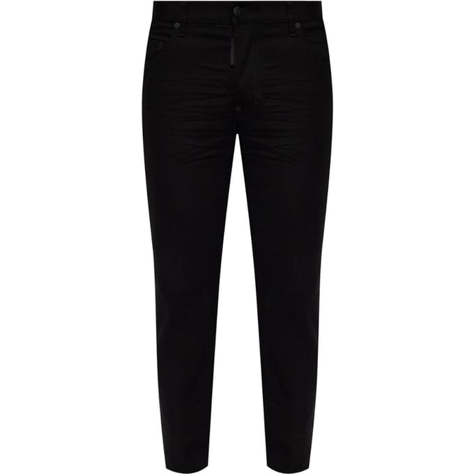 Dsquared2 Black Bull Badge Zwarte Spijkerbroek
