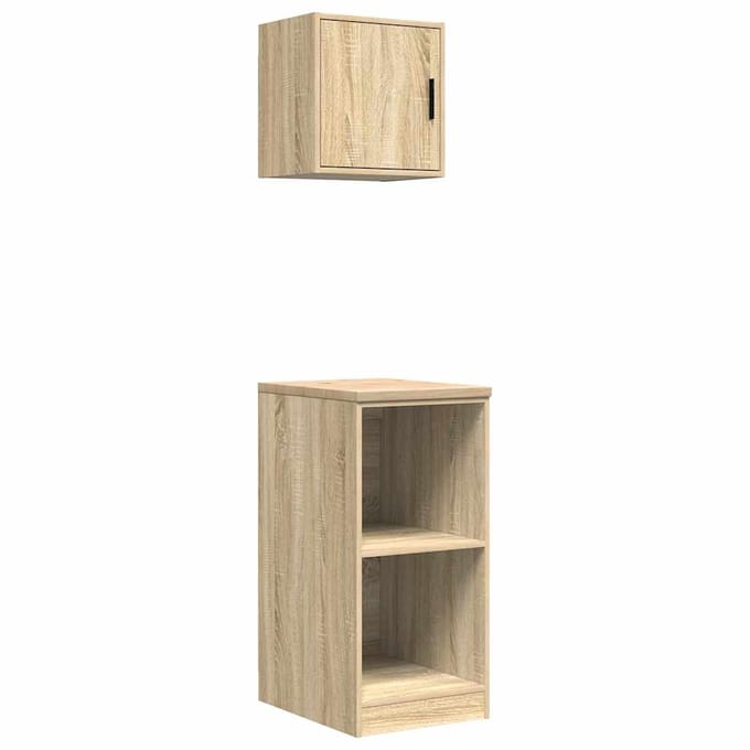 vidaXL - Garagekasten - 2 - st - Spaanplaat - Sonoma - eikenkleurig