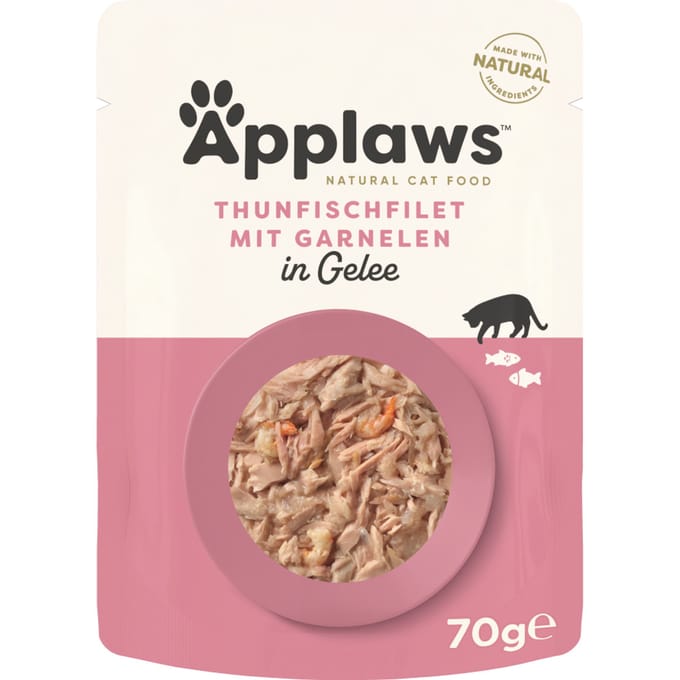 Applaws Zakje in Gelei 16 x 70 g - Tonijn met Garnalen