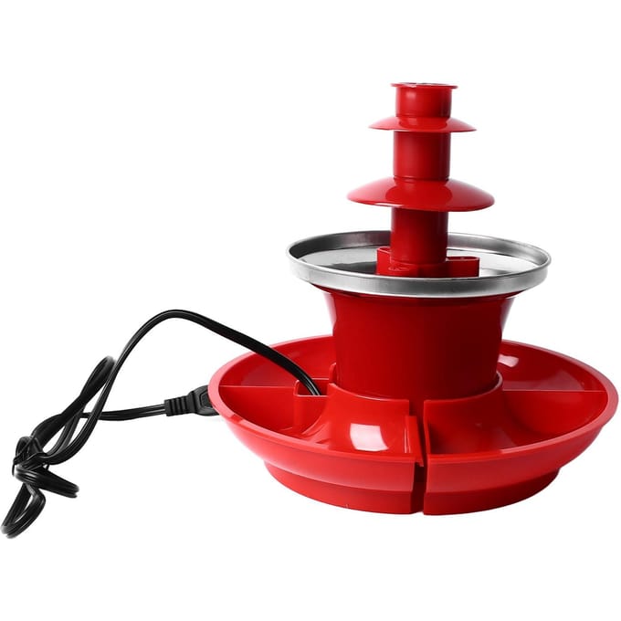 3-laags elektrische chocoladefonduefonteinmachine voor feesten Dip aardbeien appelpartjes red
