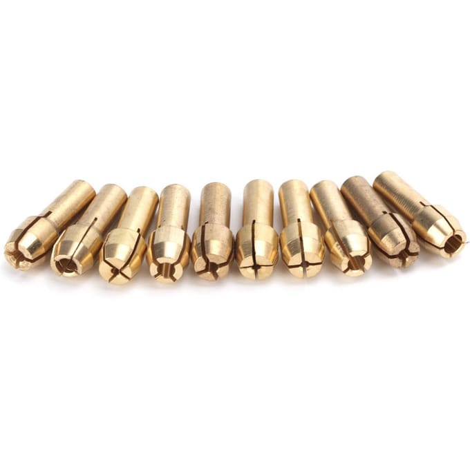 10pcs 0.5 3.2mm Mini Mandrins en Laiton Meuleuse Électrique Accessoires d'Outil Rotatif (4,3 mm)