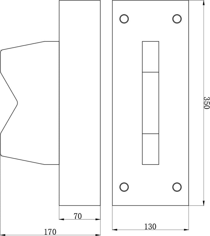 Persblok V-blok 100 t 350 x 130 x 170 mm persen MW Tools PBL100T