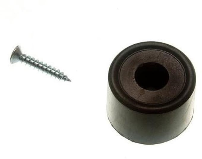 Deurstopper Set - Deurvastzetter Rubber - Voorkom Deurschade - Met Schroeven - 40 Stuks - Zwart