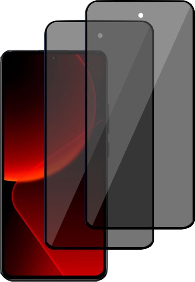 2x Privé Screenprotector geschikt voor Xiaomi 13T Pro - Privacy Beschermglas - Privacy Proteqt+