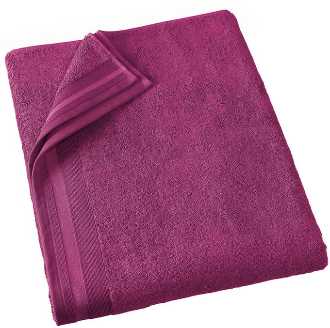 De Witte Lietaer Badlaken Contessa, Magenta - 100 x 150 cm - Katoen