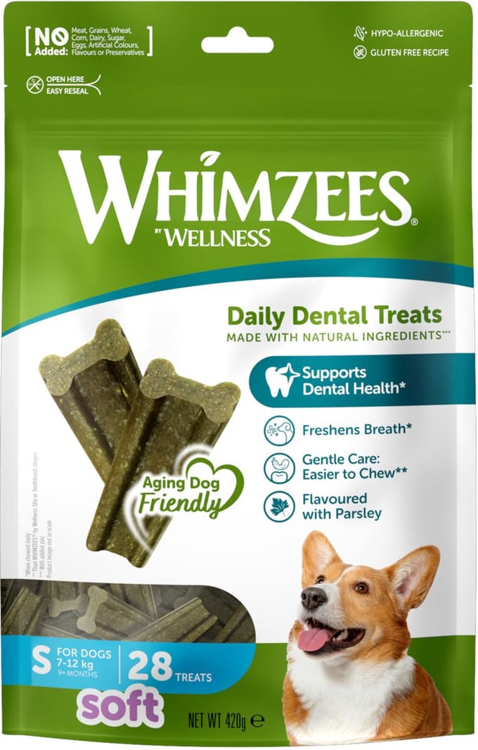 28 stuks Whimzees by Wellness Soft Snacks Gr. S voor kleine honden