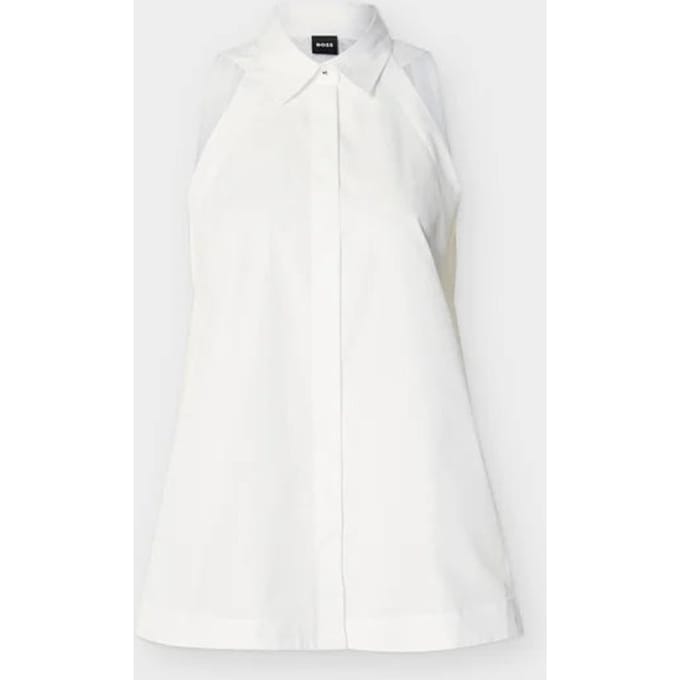 relaxed fit overhemdblouse van puur katoen model 'BECOLA'