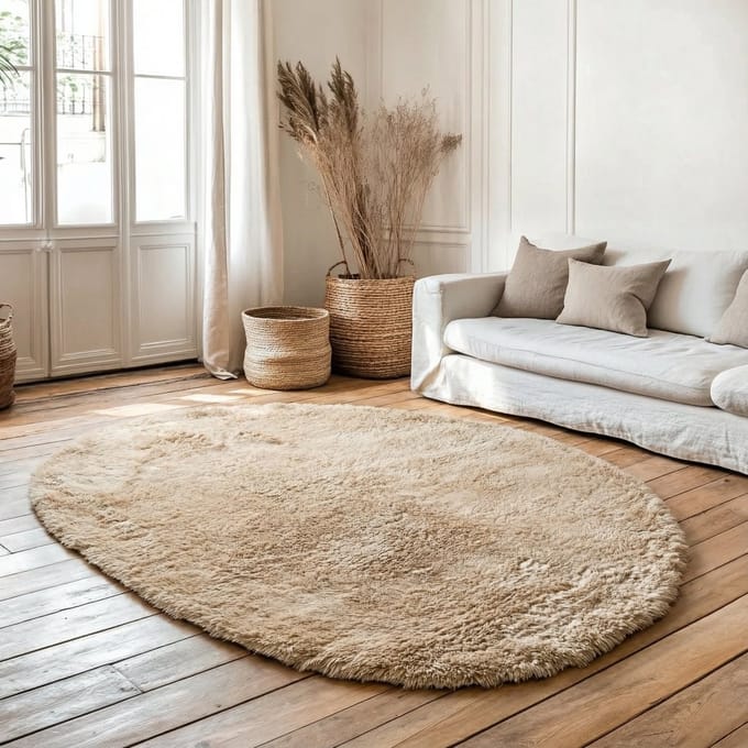 Organisch Hoogpolig vloerkleed 230x330cm Bruin/taupe Nesto Mrcarpet
