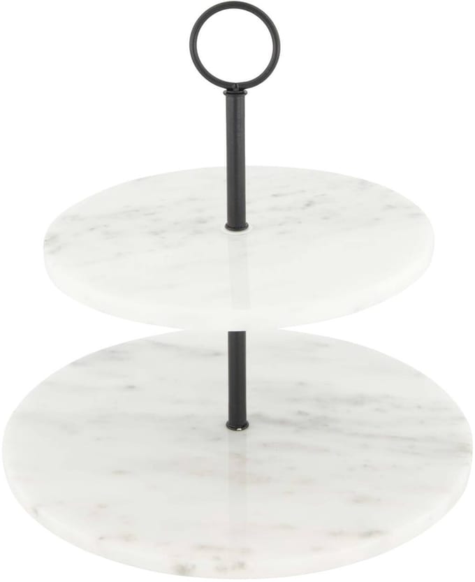 Etagiere round marble 2 layers 25x25x26cm NDC