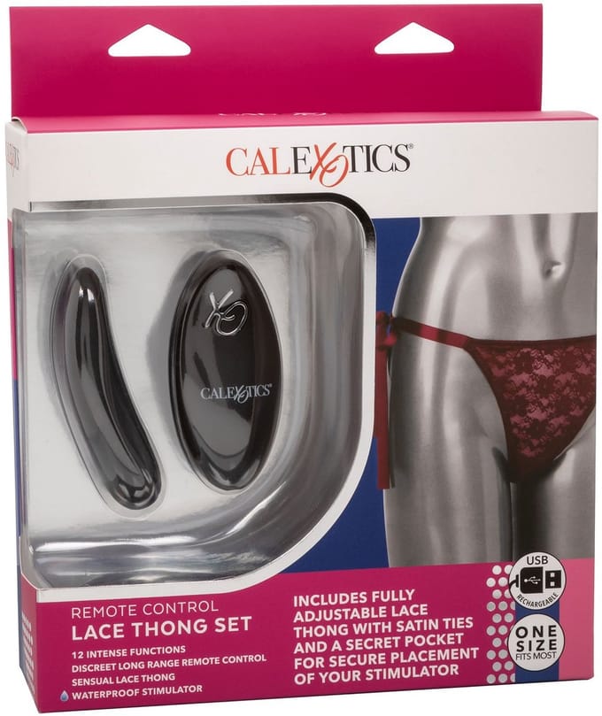 Remote Control Lace Thong Set