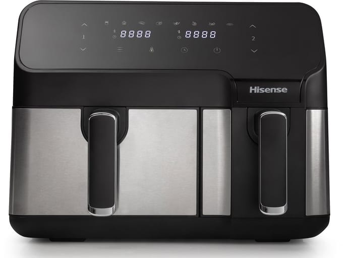 Hisense HAF2900D Dubbel 8,6 l Vrijstaand 1700 W Heteluchtfriteuse Zwart