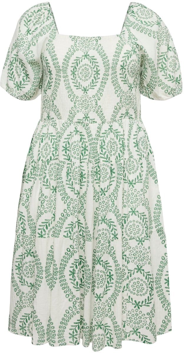 Vero Moda Curve Gesmokte jurk VMCROKAYA Midi-jurk