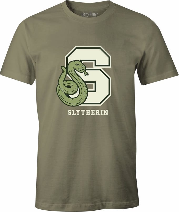 Harry Potter - Kaki Men's T-shirt - S Slytherin - M