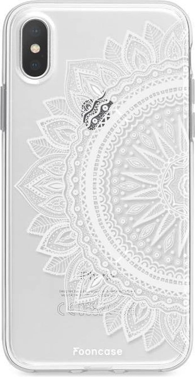 Fooncase Hoesje Geschikt voor iPhone XS Max - Shockproof Case - Back Cover / Soft Case - Mandala / Ibiza