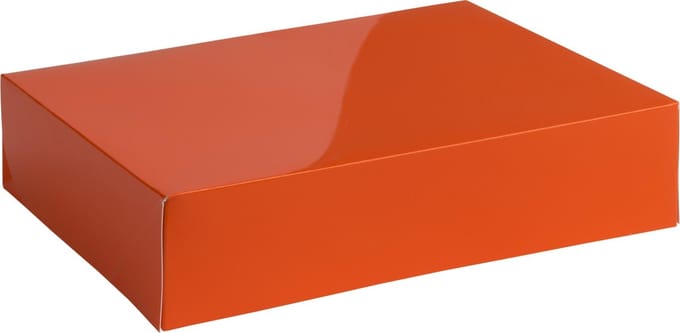 Cadeaudoos cadeauverpakking glossy, 30x22x7cm ORANJE (100 stuks)