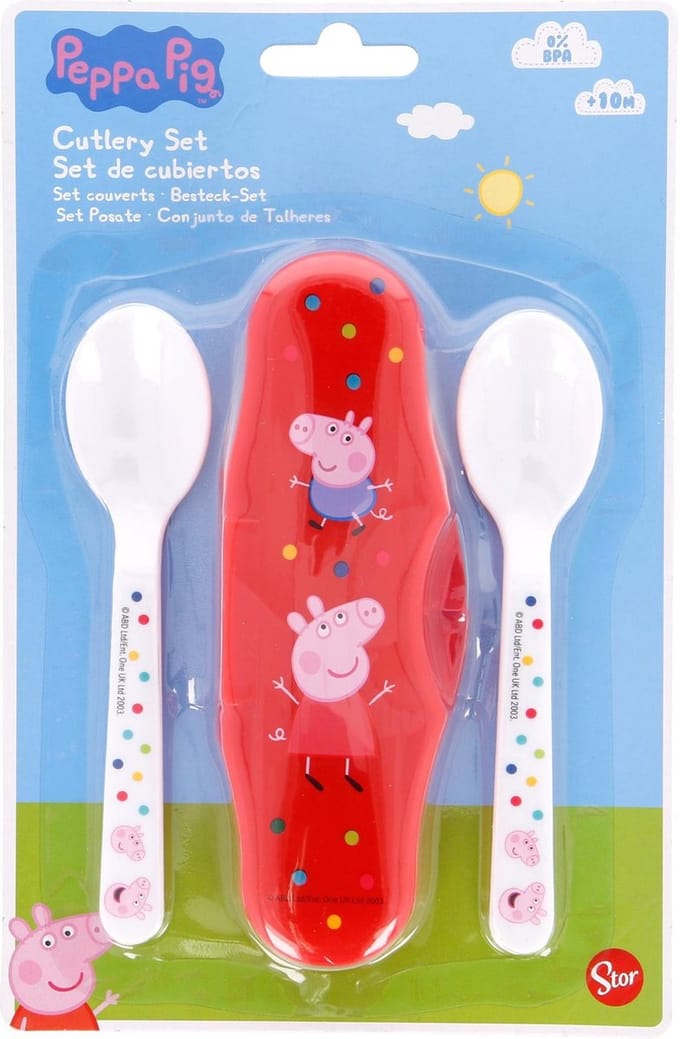 Peppa Pig 3-delig reisset - bestek set