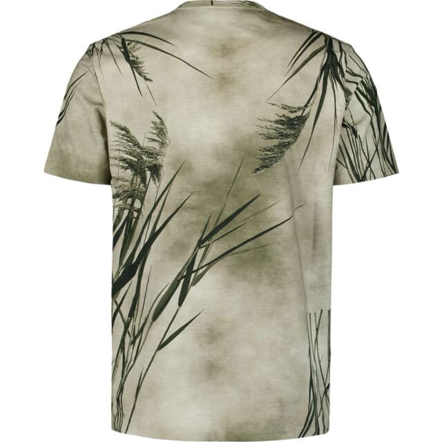 No Excess T-shirt crewneck slub allover print offwhite