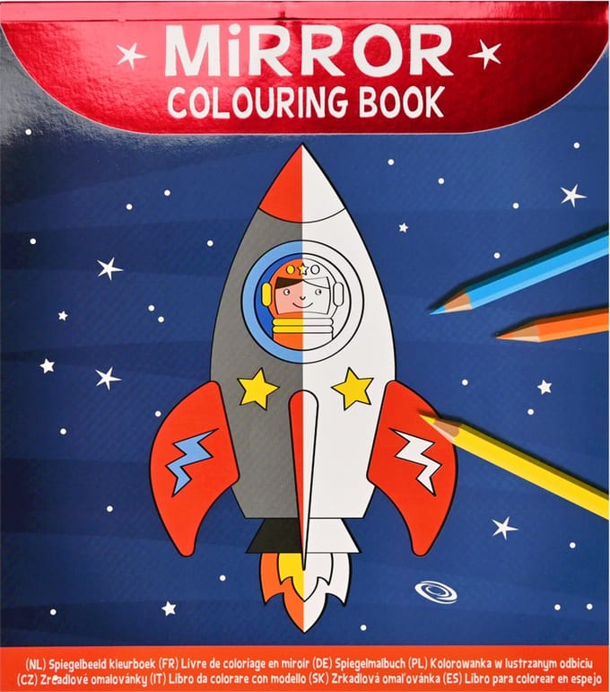 Spiegelbeeld Kleurboek Ruimte - 'Mirror Colouring Book'