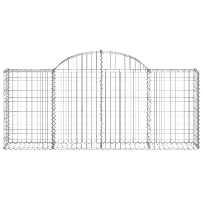 vidaXL - Schanskorven - 8 - st - gewelfd - 200x30x80/100 - cm - gegalvaniseerd - ijzer