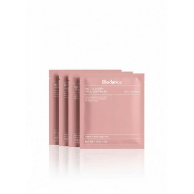 BIODANCE Bio Collageen Real Deep Mask Verstevigend Hydraterend Hydrogel Gezichtsmasker 34g x 4 Vel beige