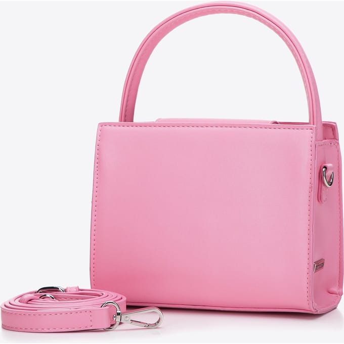 Wittchen Dames mini handtas met glanzende gesp, lichtroze, eco-leer