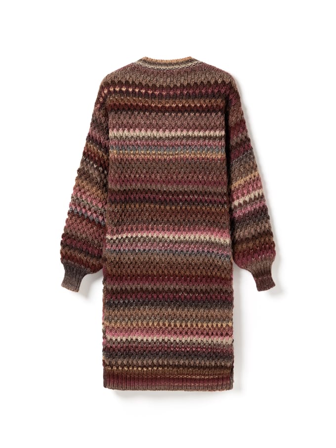 Gio gebreide cardigan in veelkleurig