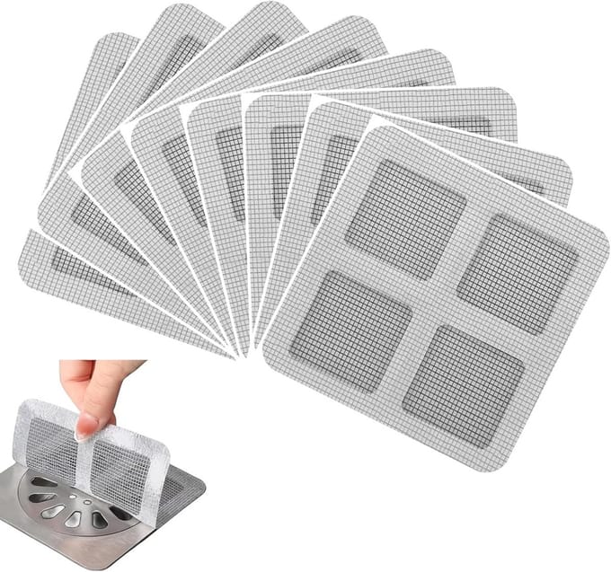 100x Wegwerp Haarzeef Afvoerstickers voor Douche, Wastafel en Vloerafvoer