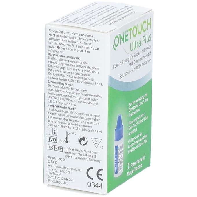 ONE TOUCH Ultra Plus Solution de Contrôle Moyenne 3,8 Accessoires