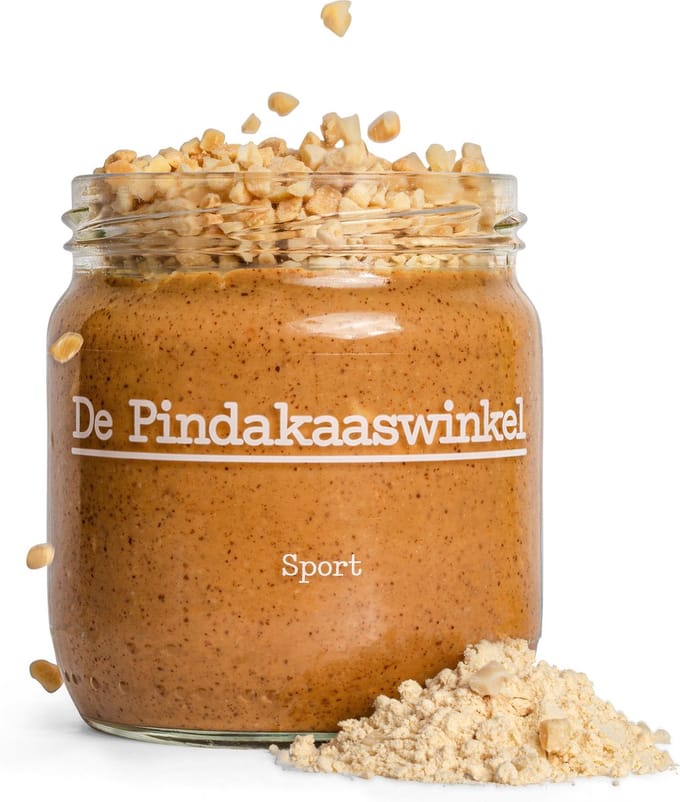 De Pindakaaswinkel Sport Pindakaas - eiwitrijk met grove stukjes pinda