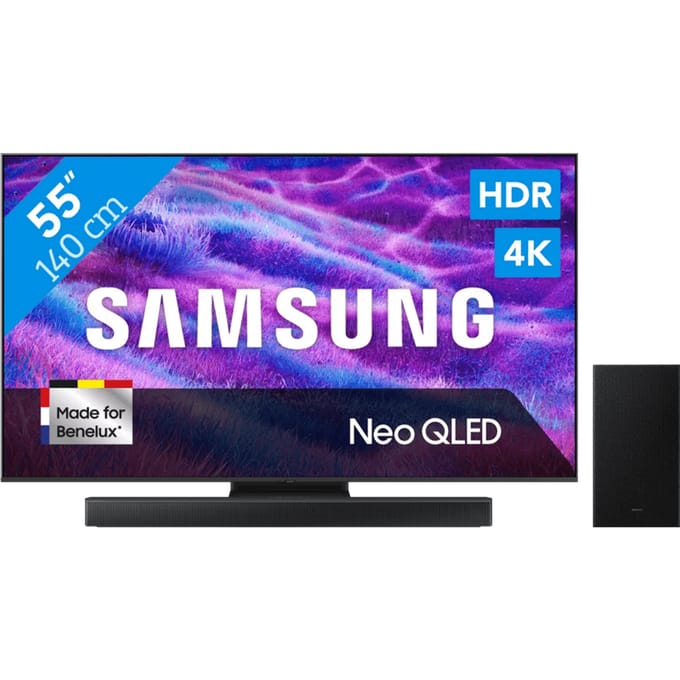 Samsung 55" Neo QLED QN82F 4K (2025) + Samsung HW-B66CF Zwart