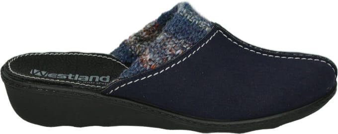 Westland - AVIGNON 308 - Dames pantoffels - Kleur: Blauw - Maat: 42
