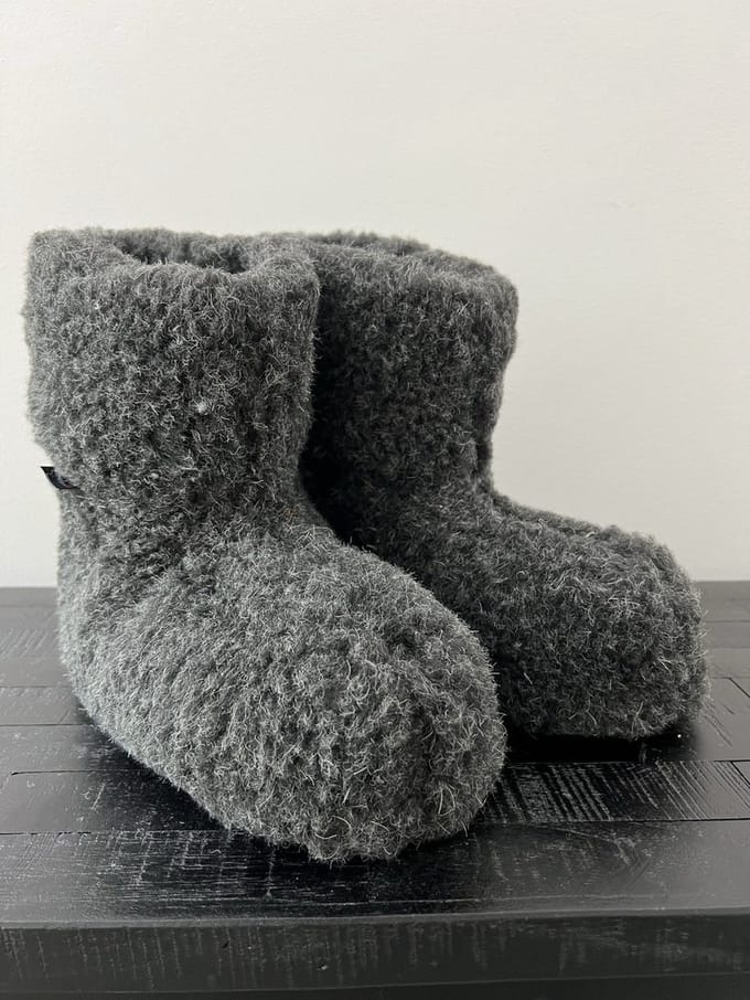 Noordiq - Merino Wollen Sloffen - Zwart - Maat 41/42