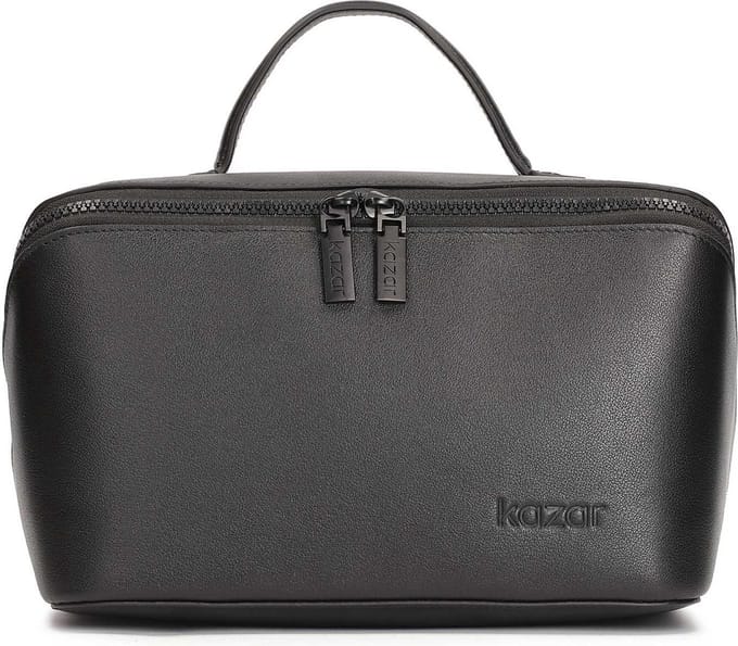 Middelgrote beautycase in volnerfleer