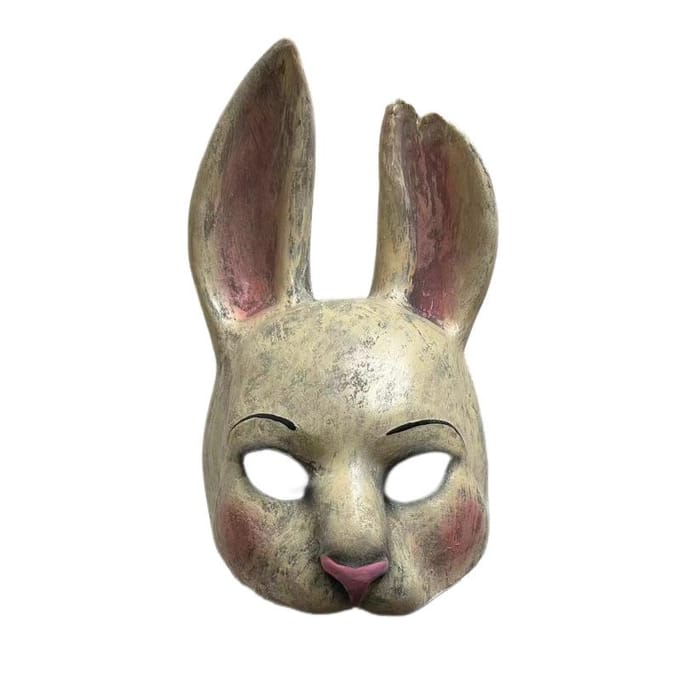 Masque en latex Lapin de Pâques One Size beige