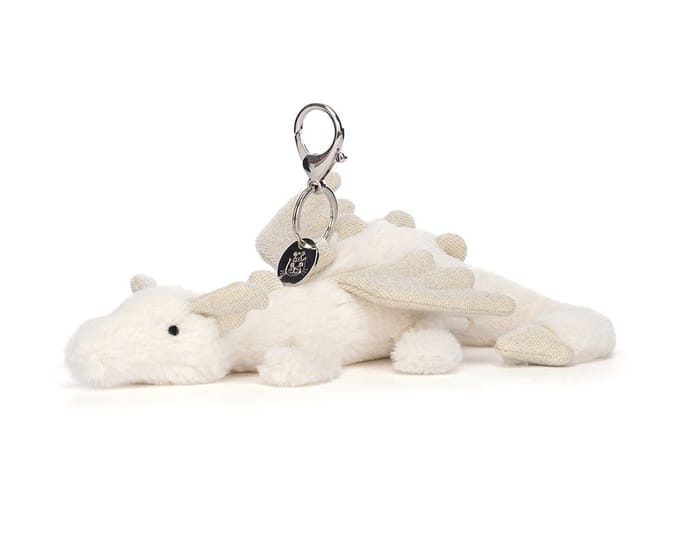 Jellycat bag charm Snow Dragon