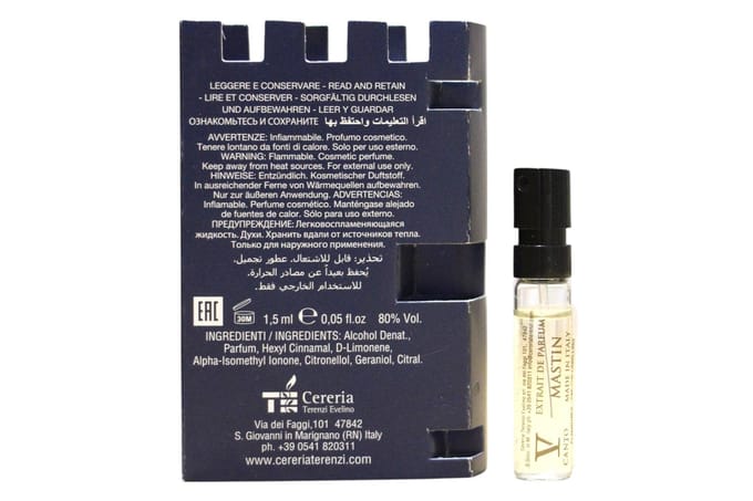 V Canto, Mastin, Extrait De Parfum, Unisexe, 1,5 ml *Fiole