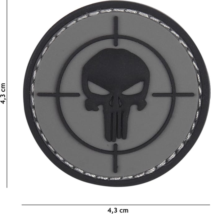 101 Inc Embleem 3D Pvc Punisher Vizier Grijs  20016