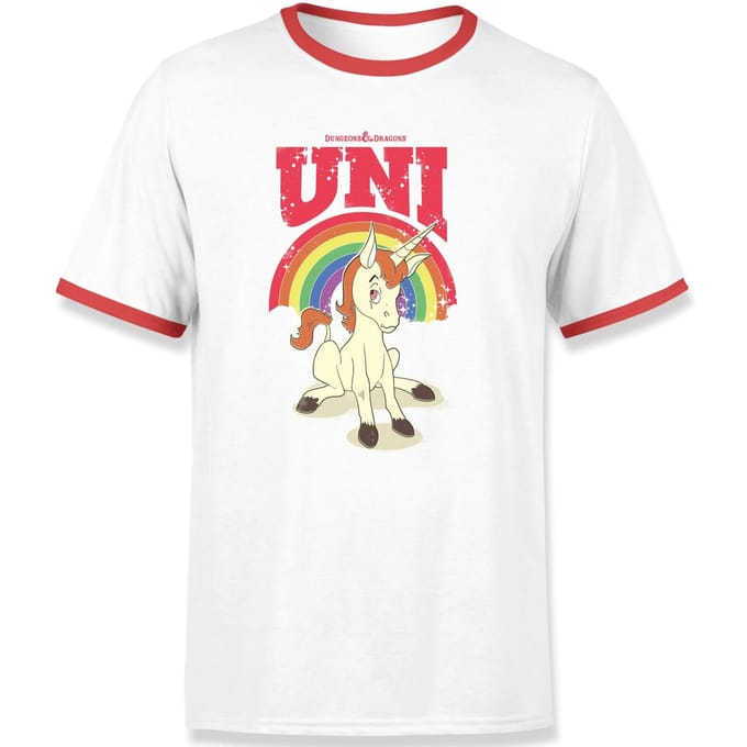 Dungeons & Dragons D&D Cartoon Uni Unisex T-Shirt - Wit - S