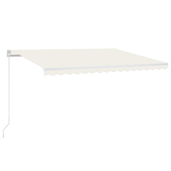 vidaXL - Uitschuifbare - luifel - Crèmekleurig - 400 - × - 350 - cm
