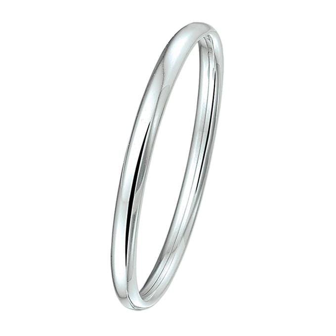 Zilver Wit Bangle Dop 4 mm Ovale Buis 1001340