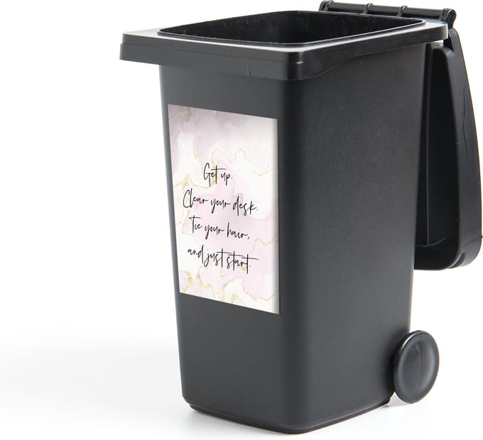 Container sticker Bureau - Student - Motivatie - Quotes - Marmer - 40x60 cm - Kliko sticker
