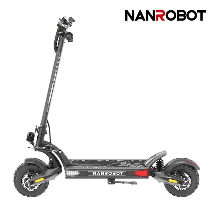 Trottinette Électrique Tout-Terrain NANROBOT LS7+ avec Batterie 72V 35AH, Freins Hydrauliques Doubles rouge