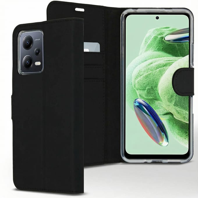 Accezz Hoesje - Geschikt voor Xiaomi Redmi Note 12 / Xiaomi Poco X5 5G - Wallet Softcase Bookcase - Zwart