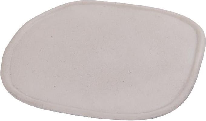 PTMD Schaal Cindae - 34x31x1 cm - Aluminium - Creme