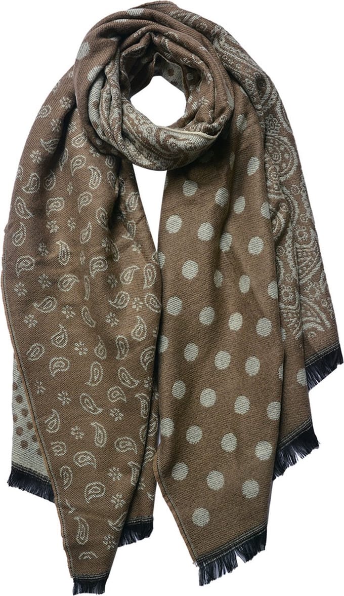 Juleeze Wintersjaal Dames 65x190 cm Beige Acryl