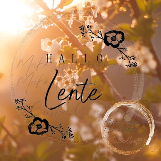 Herbruikbare Statische Raamstickers - Hallo Lente - Zwart