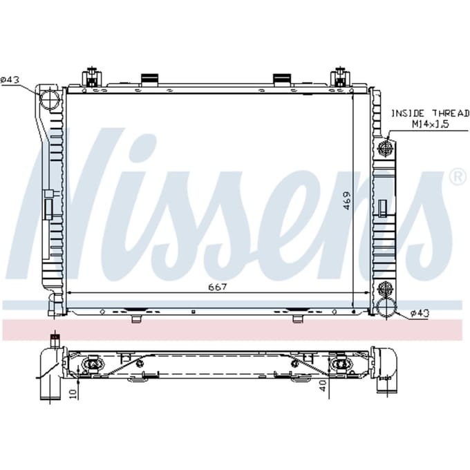Radiator, motorkoeling NISSENS 62714A