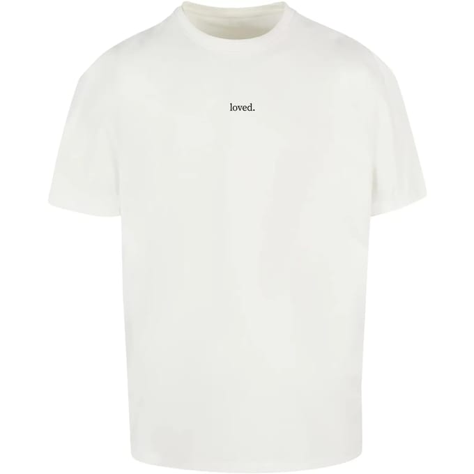Merchcode - Love Heavy Oversized Heren Tshirt - XS - Wit