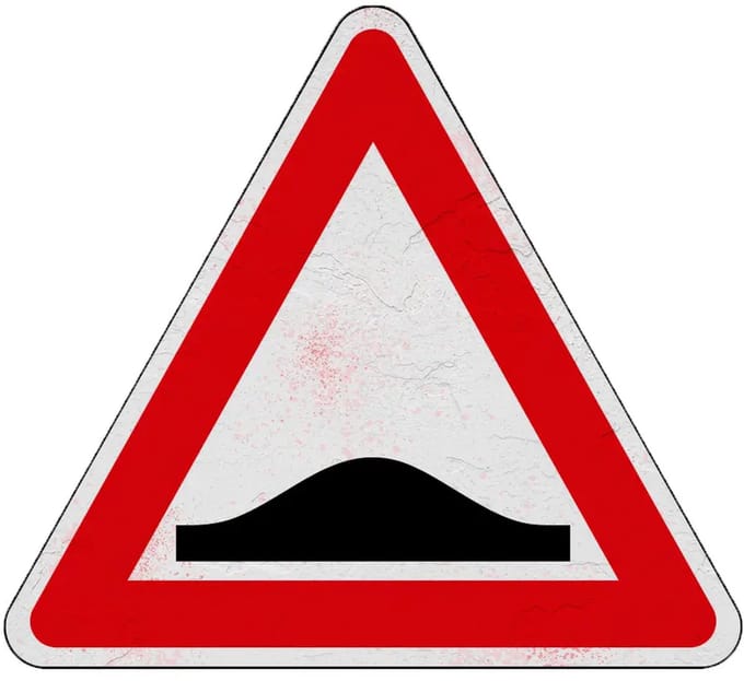 Pas op drempel bord - J38 | Sign Again materiaal | 30 cm